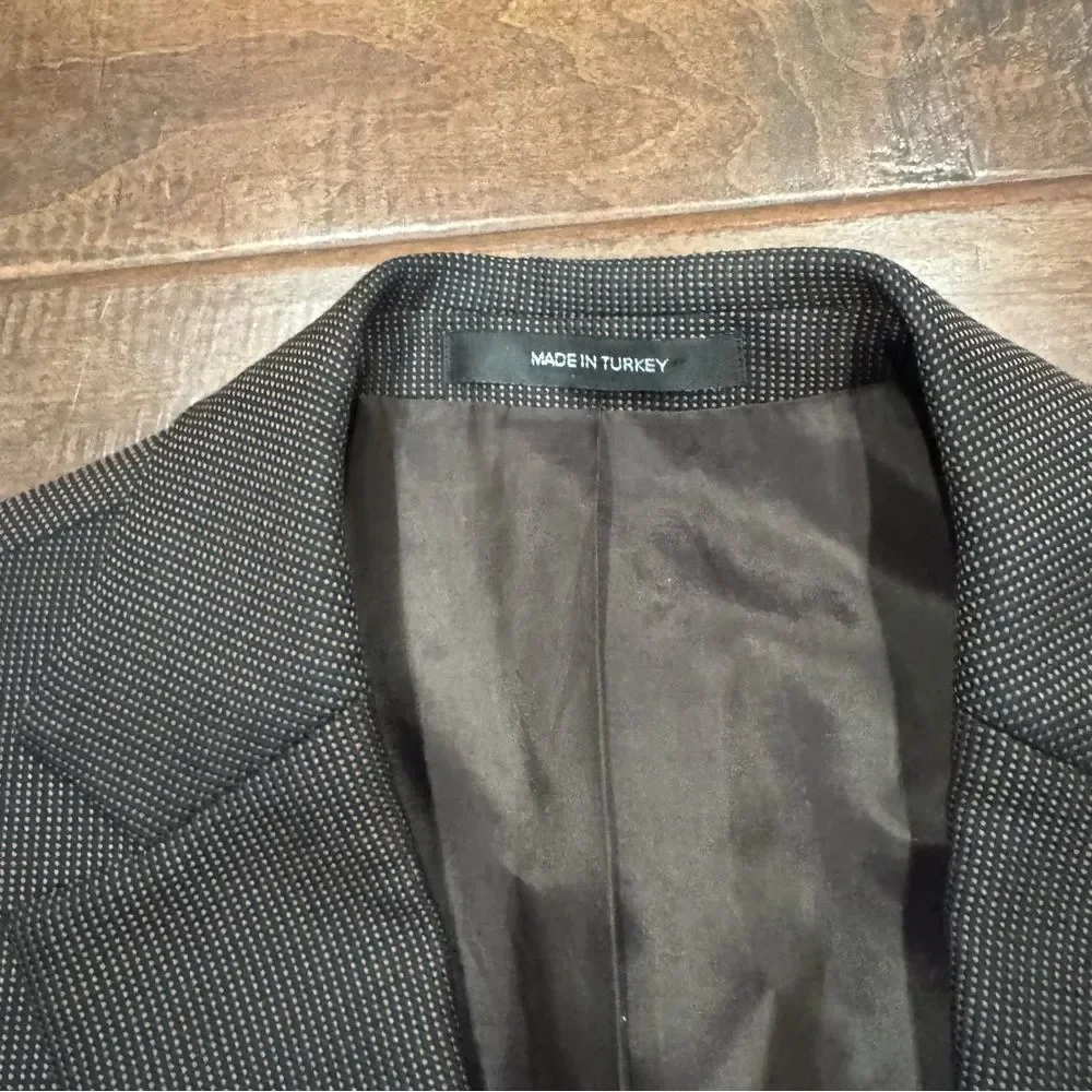 Hugo Boss Mens Blazer Sport Coat Two Button Casual Jacket 40L Wool Silk Blend